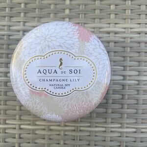 Aqua de Soi Champagne Lily Natural Soy Candle 6oz Single Wick